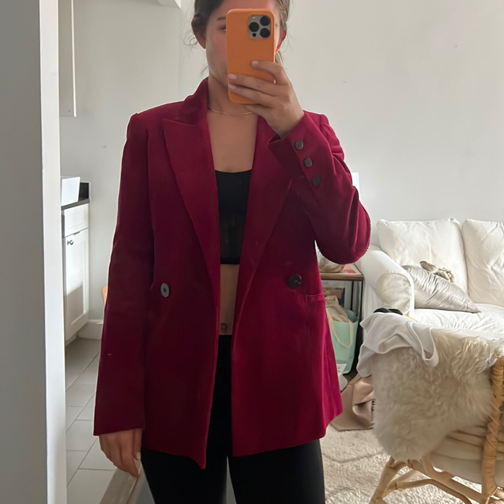Vibrant corduroy blazer